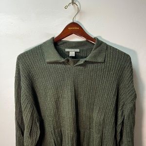 Cotton/Cashmere Sweater, green - Rainforest - XL.